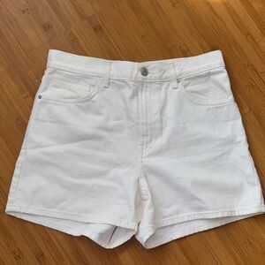 Mango Classic White Women's Denim Shorts